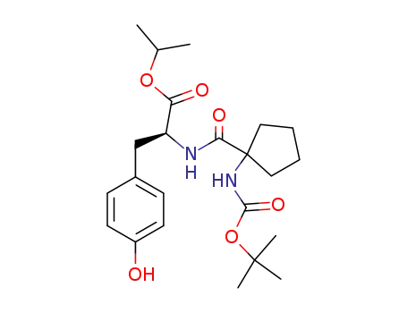 (S)-2-[(1-tert-Butoxycarbonylamino-cyclopentanecarbonyl)-amino]-3-(4-hydroxy-phenyl)-propionic acid isopropyl ester