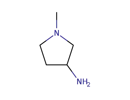 Molecular Structure of 13220-27-4 (1-Methylpyrrolidin-3-amine)