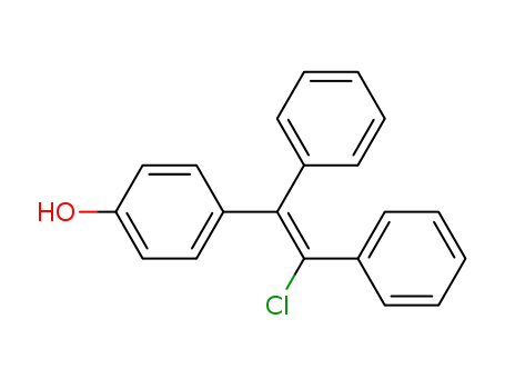 Molecular Structure of 72474-40-9 (Phenol, 4-(2-chloro-1,2-diphenylethenyl)-, (Z)-)