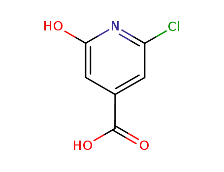 Molecular Structure of 6313-51-5 (2-Chloro-6-Hydroxyisonicotinic Acid)