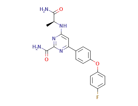 (S)-4-((1-amino-1-oxopropan-2-yl)amino)-6-(4-(4-fluorophenoxy)phenyl)pyrimidine-2-carboxamide