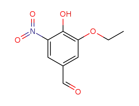 Molecular Structure of 178686-24-3 (3-ETHOXY-4-HYDROXY-5-NITROBENZALDEHYDE)