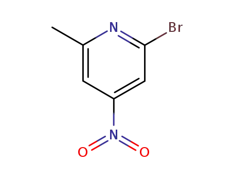 Molecular Structure of 97944-46-2 (2-Bromo-6-methyl-4-nitropyridine ,97%)