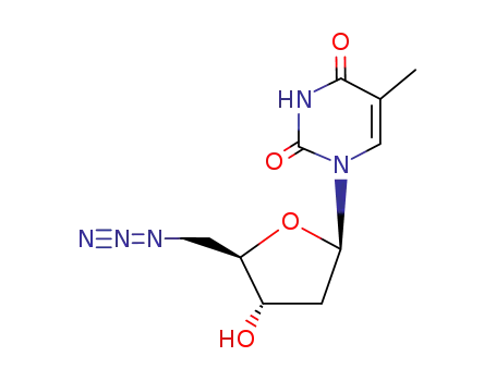 Molecular Structure of 19316-85-9 (5'-AZIDO-5'-DEOXYTHYMIDINE)