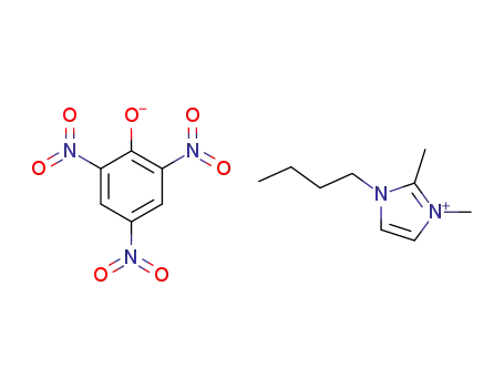 Molecular Structure of 1036752-86-9 (1-butyl-2,3-dimethylimidazolium 2,4,6-trinitrophenolate)