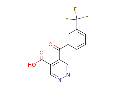 Molecular Structure of 174812-94-3 (4-Pyridazinecarboxylic acid, 5-[3-(trifluoromethyl)benzoyl]-)