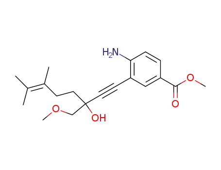methyl 3-(6,7-dimethyl-3-hydroxy-3-methoxymethyloct-6-en-1-ynyl)-4-aminobenzoate