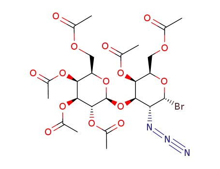 4,6-di-O-acetyl-2-azido-2-deoxy-3-O-(2,3,4,6-tetra-O-acetyl-β-D-galactopyranosyl)-α-D-galactopyranosyl bromide