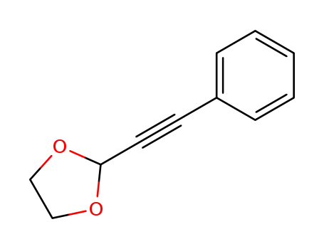 Molecular Structure of 92575-94-5 (1,3-Dioxolane, 2-(phenylethynyl)-)