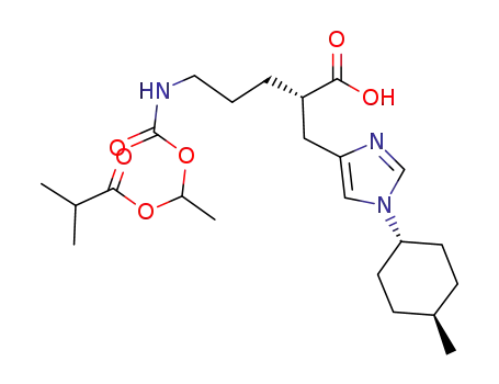 (2S)-5-({[1-(isobutyryloxy)ethoxy]carbonyl}amino)-2-{[1-(trans-4-methylcyclohexyl)-1H-imidazol-4-yl]methyl}valeric acid