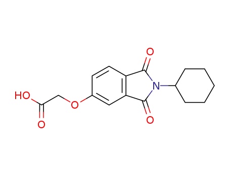 Molecular Structure of 109804-22-0 ((2-Cyclohexyl-1,3-dioxo-2,3-dihydro-1H-isoindol-5-yloxy)-acetic acid)