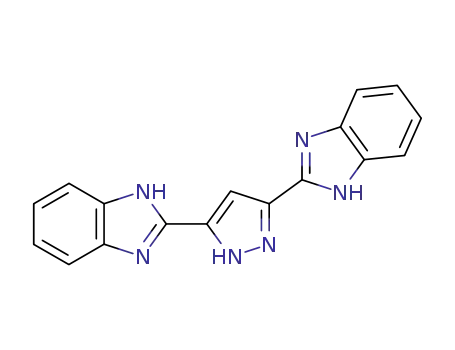 Molecular Structure of 223467-24-1 (3, 5- Bis(benzimidazol-2-yl)pyrazole)