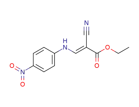 2-Propenoic acid, 2-cyano-3-[(4-nitrophenyl)amino]-, ethyl ester, (E)-