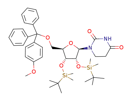 2',3'-Bis-O-(tert-butyldimethylsilyl)-5,6-dihydro-5'-O-(4-methoxytrityl)uridin