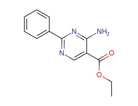 Molecular Structure of 27058-46-4 (Ethyl 4-aMino-2-phenylpyriMidine-5-carboxylate)
