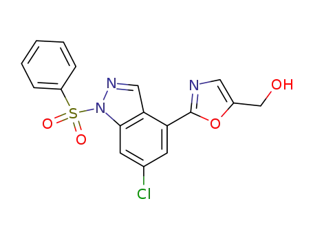 {2-[6-chloro-1-(phenylsulfonyl)-1H-indazol-4-yl]-1,3-oxazol-5-yl}methanol