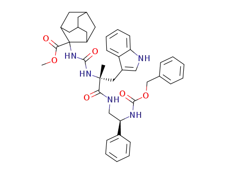 phenylmethyl<R-(R*,R*)>-4-(1H-indol-3-ylmethyl)-1-<2-(methoxycarbonyl)tricyclo<3.3.1.1<sup>3,7</sup>>-dec-2-yl>-4-methyl-2,5-dioxo-8-phenyl-1,3,6,9-tetraazadecan-10-oate