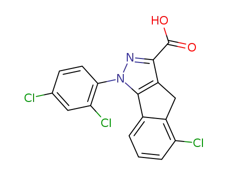 Indeno[1,2-c]pyrazole-3-carboxylic acid,
5-chloro-1-(2,4-dichlorophenyl)-1,4-dihydro-