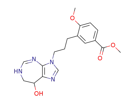 3-[3-(8-hydroxy-7,8-dihydro-6<i>H</i>-imidazo[4,5-<i>d</i>][1,3]diazepin-3-yl)-propyl]-4-methoxy-benzoic acid methyl ester