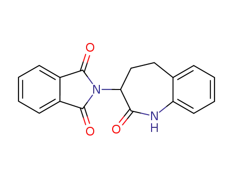 Molecular Structure of 105260-10-4 (2-(2-Oxo-2,3,4,5-tetrahydro-1H-1-benzazepin-3-yl)-2,3-dihydro-1H-isoindole-1,3-dione)