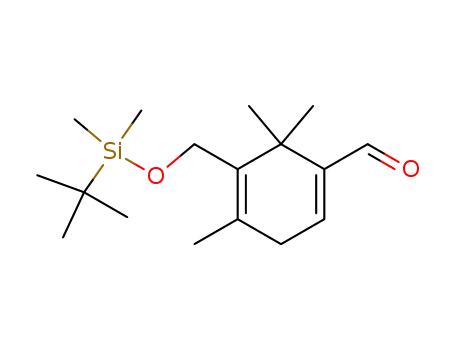 Molecular Structure of 595568-62-0 (1,4-Cyclohexadiene-1-carboxaldehyde,
5-[[[(1,1-dimethylethyl)dimethylsilyl]oxy]methyl]-4,6,6-trimethyl-)