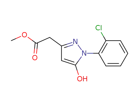 Molecular Structure of 1158233-60-3 (methyl [1-(2-chlorophenyl)-5-hydroxy-1H-pyrazol-3-yl]acetate)