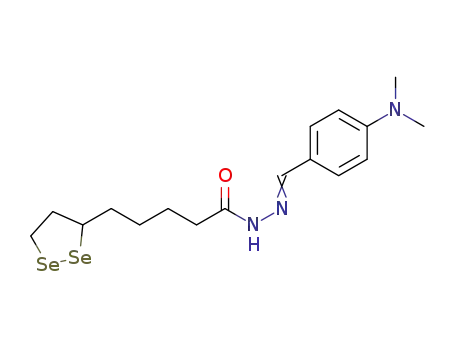 Molecular Structure of 1456816-70-8 (N'-(4-(dimethylamino)benzylidene)-5-(1,2-diselenolan-3-yl)pentanehydrazide)