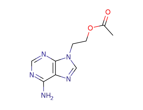 Molecular Structure of 5845-43-2 (9H-Purine-9-ethanol, 6-amino-, acetate (ester))