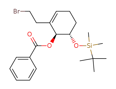 (3S,4S)-3-Benzoyloxy-2-(2-bromoethyl)-4-(tert-butyldimethylsilyloxy)cyclohex-1-ene