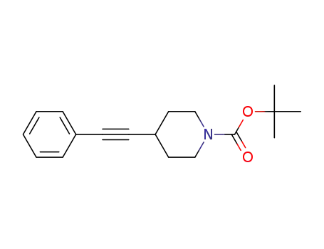 Molecular Structure of 669015-08-1 (1-Boc-4-phenylethynyl-piperidine)