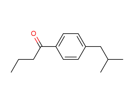 Molecular Structure of 104483-01-4 (1-(4-isobutyl-phenyl)-1-butanone)