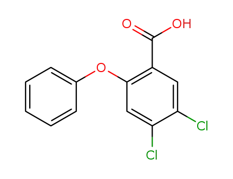 Molecular Structure of 57317-69-8 (4,5-dichloro-2-phenoxy-benzoic acid)
