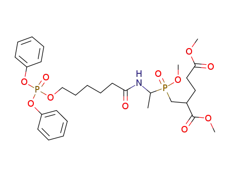 2-({1-[6-(Diphenoxy-phosphoryloxy)-hexanoylamino]-ethyl}-methoxy-phosphinoylmethyl)-pentanedioic acid dimethyl ester