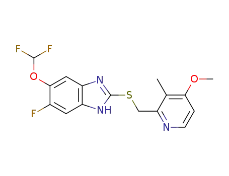 5-difluoromethoxy-6-fluoro-2-[(4-methoxy-3-methyl-pyridin-2-yl)methylthio]-1H-benzimidazole