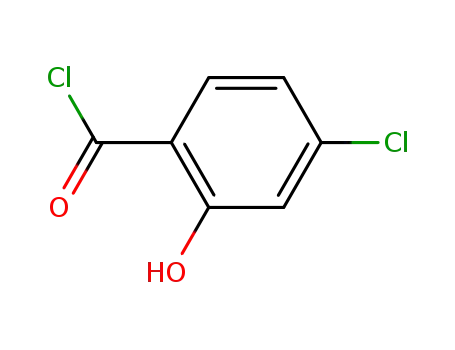 Molecular Structure of 82944-13-6 (Benzoyl chloride, 4-chloro-2-hydroxy- (9CI))