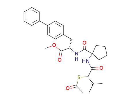 (S)-2-{[1-((S)-2-Acetylsulfanyl-3-methyl-butyrylamino)-cyclopentanecarbonyl]-amino}-3-biphenyl-4-yl-propionic acid methyl ester