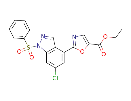 ethyl 2-[6-chloro-1-(phenylsulfonyl)-1H-indazol-4-yl]-1,3-oxazole-5-carboxylate