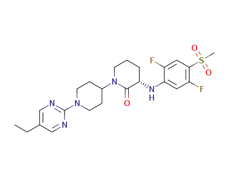 (S)-3-(2,5-difluoro-4-(methylsulfonyl)phenylamino)-1'-(5-ethylpyrimidin-2-yl)-[1,4'-bipiperidin]-2-one