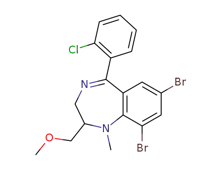 7,9-dibromo-1-methyl-2-methoxymethyl-5-(2'-chlorophenyl)-2,3-dihydro-1H-1,4-benzodiazepine