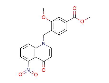 Molecular Structure of 188244-54-4 (1-(2-methoxy-4-methoxycarbonylbenzyl)-5-nitro-4-oxo-1,4-dihydroquinoline)
