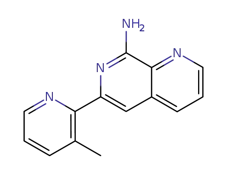 Molecular Structure of 63029-20-9 (1,7-Naphthyridin-8-amine, 6-(3-methyl-2-pyridinyl)-)