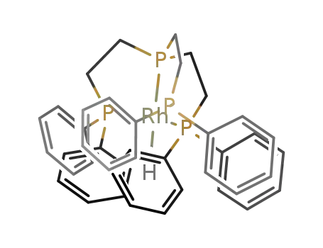 Molecular Structure of 109786-30-3 (tris(2-diphenylphosphanylethyl)phosphanerhodium(I) hydride)