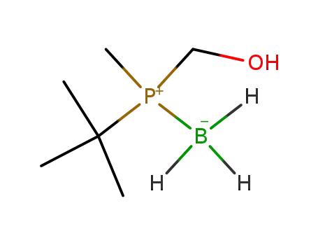 Molecular Structure of 281667-49-0 ((rac)-tert-butyl(hydroxymethyl)methylphosphine borane)