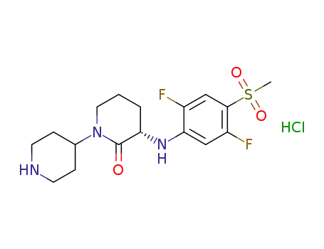(S)-3-(2,5-difluoro-4-(methylsulfonyl)phenylamino)-[1,4'-bipiperidin]-2-one hydrochloride