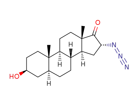 Molecular Structure of 321595-50-0 (16β-Azido-3β-hydroxy-α-androstan-17-one)