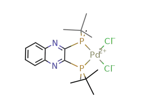 Molecular Structure of 952023-91-5 ([(S,S)-2,3-bis(tert-butylmethylphosphino)quinoxaline]palladium(II)dichloride)