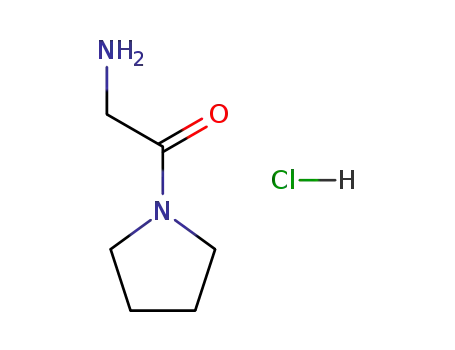 Molecular Structure of 35855-14-2 (2-AMINO-1-PYRROLIDIN-1-YL-ETHANONE HCL)