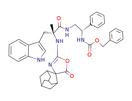 phenylmethyl <R-(R*,R*)>-<2-<<3-(1H-indol-3-yl)-2-methyl-2-<(5-oxo-spiro<oxazole-4-(5H)-2'-tricyclo<3.1.1.1<sup>3,5</sup>>octan>-2-yl)-amino>propyl>amino>-1-phenylethyl>carbamate