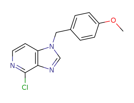 Molecular Structure of 881844-11-7 (4-chloro-1-(4-methoxybenzyl)-1H-imidazo[4,5-c]pyridine)