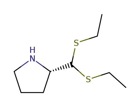 Pyrrolidine, 2-[bis(ethylthio)methyl]-, (S)-